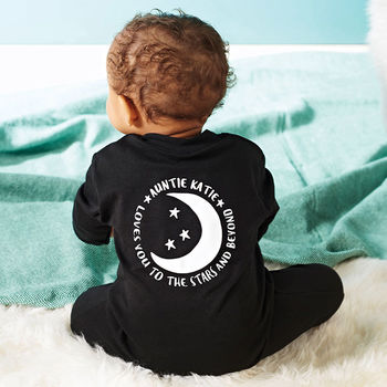 Personalised Love You To The Moon And Back Sleepsuit, 2 of 5
