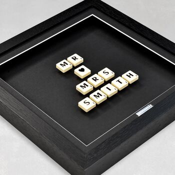 Personalised Mr And Mrs Wedding Gift Frame With Surname, 2 of 6