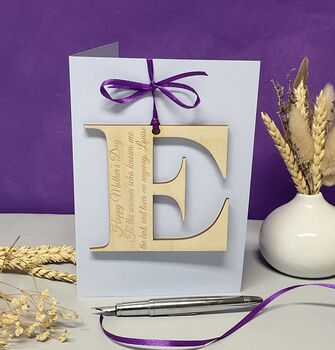 Personalised Initial Letter Mother’s Day Card, 6 of 6