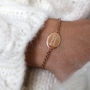 'Be True To Yourself' Engraved Disc Bracelet, thumbnail 1 of 5