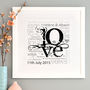 Personalised Wedding or Engagement LOVE Art, thumbnail 9 of 10