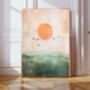 Set Of Two Japanese Sun Landscape Art Prints, thumbnail 3 of 3