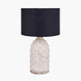 Textured Dot Light Grey Stoneware Table Lamp With Shade, thumbnail 2 of 7