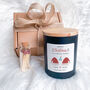 Personalised Merry Christmas Couple Scented Candle Vegan Gift Set, thumbnail 3 of 5