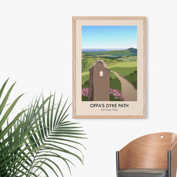 Offa's Dyke Path National Trail Travel Poster Art Print, 5 of 8