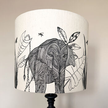 Elephant Linen Lampshade, 4 of 4