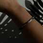 'Fearless' Cuff Bangle Bracelet, Silver, thumbnail 2 of 5