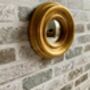 19cm Gold Convex Wall Mirror Porthole Fisheye Design, thumbnail 7 of 8