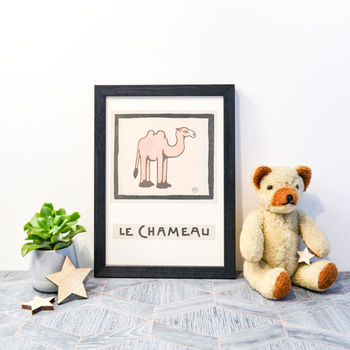 Le Chameau Framed Vintage French Camel Print, 3 of 6