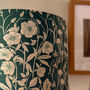 Luxury Velvet Lampshade Spring Flowers Green 40cm Or 30cm Sizes, thumbnail 6 of 6