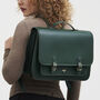 Into The Woods Green Large Satchel Backpack, thumbnail 2 of 7