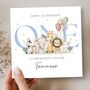 Safari Animals 1st Birthday Card For Son, Daughter, Any Relationship, thumbnail 1 of 3
