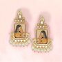 Statement Indian Queen Kundan And Pearl Earrings, thumbnail 1 of 5
