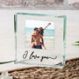 Personalised I Love You Glass Photo Token, thumbnail 2 of 3