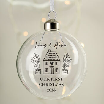 Personalised Home Glass Bauble, 3 of 5