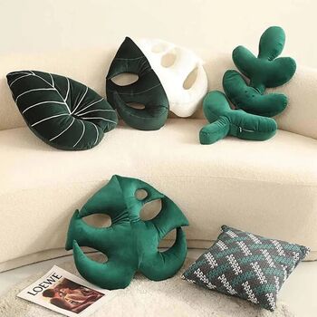 Luxury Velvet Hand Filled Leaf Cushions, 7 of 8