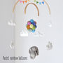 Bunny Flying With Rainbow Balloons Nursery Mobile, thumbnail 6 of 11