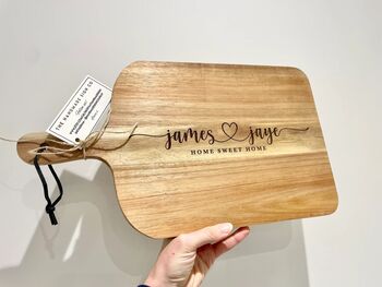 Personalised Wooden Chopping Board Home Sweet Home Gift, 2 of 7