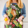 The Vegetable Box Apron In Racing Green, thumbnail 2 of 5