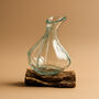 Twisted Molten Glass Wine Decanter And Water Decanter, thumbnail 1 of 8