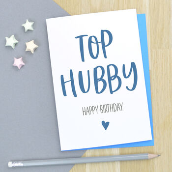 Top Hubby Husband Birthday Card, 2 of 3