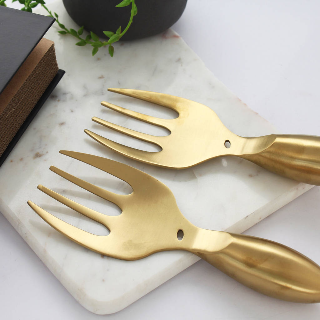 Gold Salad Servers By Posh Totty Designs Interiors