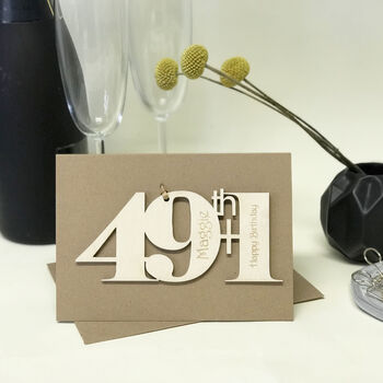Personalised 49+One Birthday Card, 2 of 4