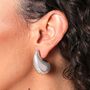 Chunky Teardrop Drop Stud Earrings, thumbnail 4 of 7