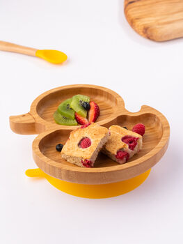 Bamboo Duck Plate With Suction Yellow, 2 of 4