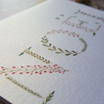 'Noël' Hand Lettered Christmas Card, 2 of 5