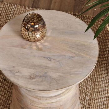 White Wash Side Table Mango Wood, 2 of 3