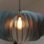 Misty Blue Wooden Pendant Light, thumbnail 4 of 7