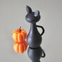 Halloween Cat Wooden Ornament, thumbnail 2 of 3