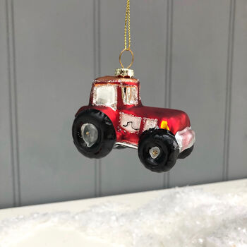 Christmas Hanging Tractor Decoration, 4 of 9