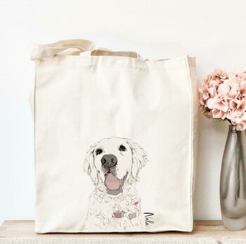 Personalised Golden Retriever Tote, 2 of 3