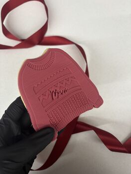 Personalised Name Christmas Jumper Biscuits, 2 of 3