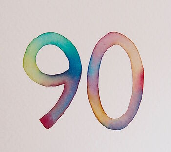 30th Handmade Watercolour Birthday / Anniversary Card, 6 of 6