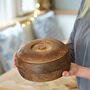 Large Carved Mango Wood Bowl With Lid, thumbnail 4 of 8