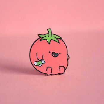 Tomato Enamel Pin | Cute Pin Badges, 4 of 5