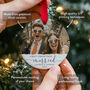 Personalised First Christmas Married Photo Ornament, thumbnail 2 of 8