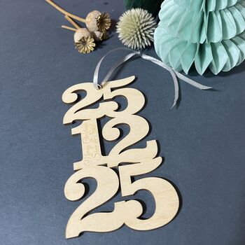 Personalised Christmas Date Decoration, 3 of 9