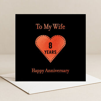 8th Bronze Wedding Anniversary Husband Card, 3 of 4