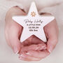 New Baby Keepsake Gift Personalised Wooden Star, thumbnail 2 of 2