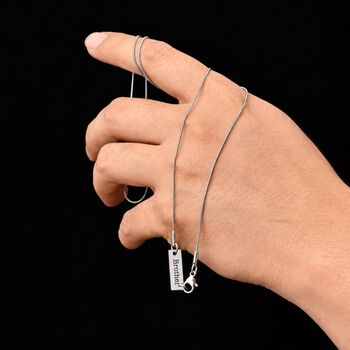 Customisable Silver Snake Chain Necklace, 2 of 9