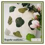 Green With Embroidered Flower Foliage Cushion, thumbnail 1 of 12