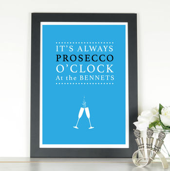 Personalised 'It's Prosecco O'clock' Print, 5 of 7