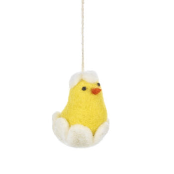 Handmade Felt Baby Chicklet Hanging Easter Decoration, 2 of 4