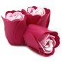Set Of Three Soap Flower Heart Box Pink Roses, thumbnail 2 of 3