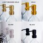Glass Bottle With Stamped Label And Choice Of Metal Pump Colour, thumbnail 2 of 4