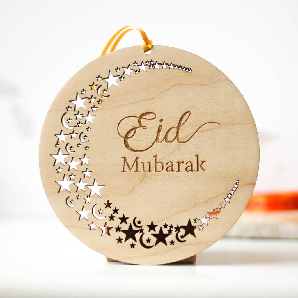 Eid Mubarak, Cutout Stars Design